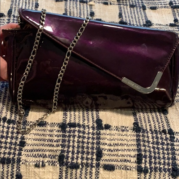 ๐ Nine West Clutch Purse - Deep Plum - Picture 2 of 5